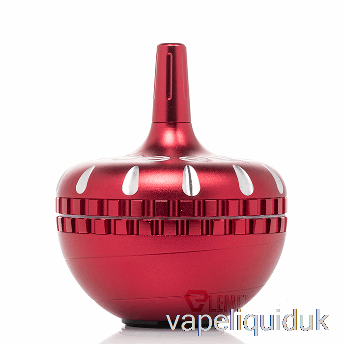 Cheech Glass 4 Part Spinner Grinder Red Vape Liquid